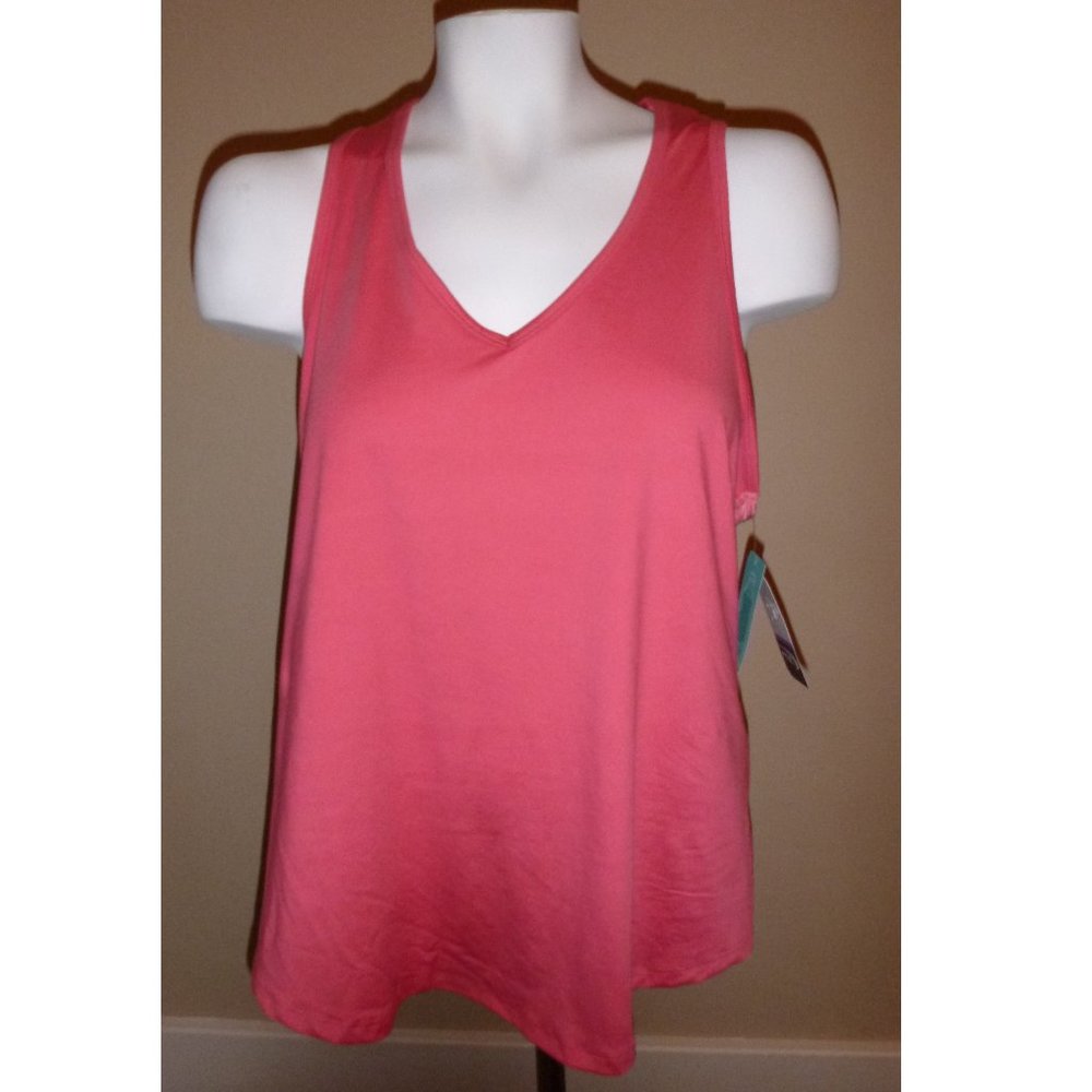 Womens MTA SPORTS V-Neck Active Wear Exercise Tank Top Size Large XL  NWT